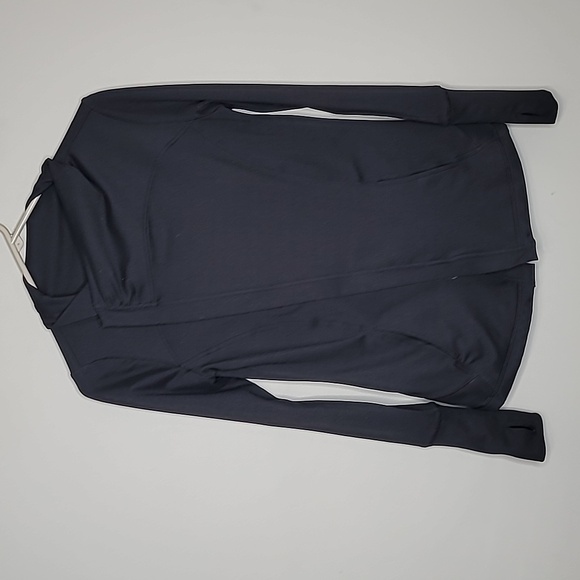 YOGALICIOUS size small womens black stretch jersey knit jacket - Picture 4 of 11